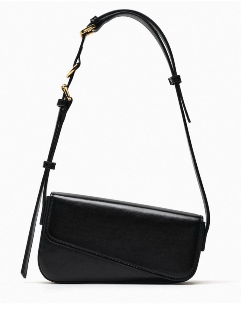 Zara Black Asymmetric Shoulder Bag